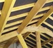 Charpente bois de l’extension pendant le chantier