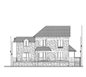 Façade sud projetée avec l’extension