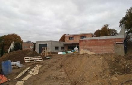 Chantier de la maison au stade du gros œuvre