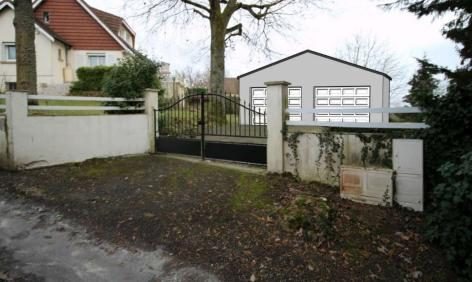 Photomontage du projet de garage double depuis l’entrée