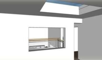 Vue 3D du puits de lumière de l’extension